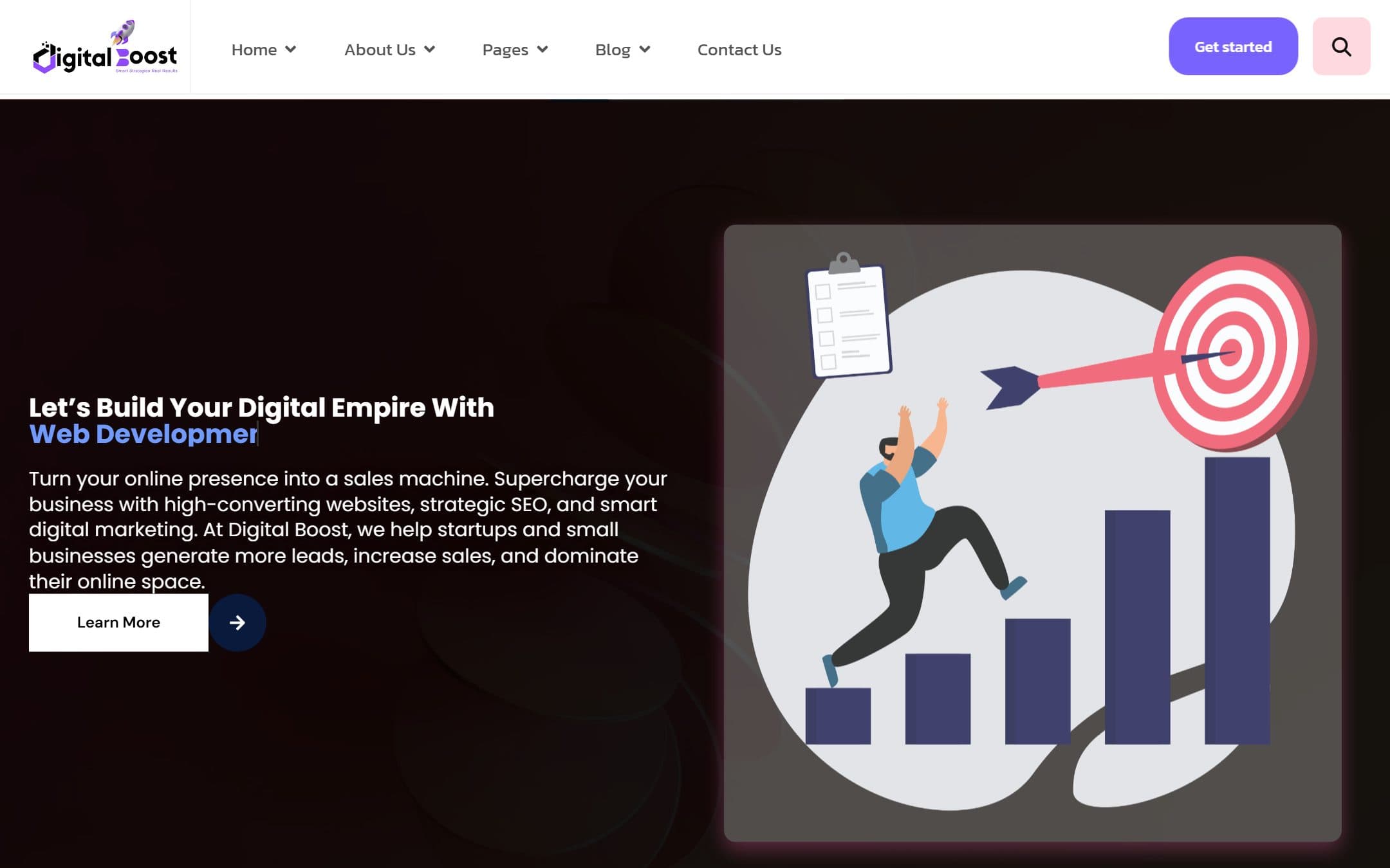 Digital Boost — Digital Marketing · Web Development website by BrandVexo