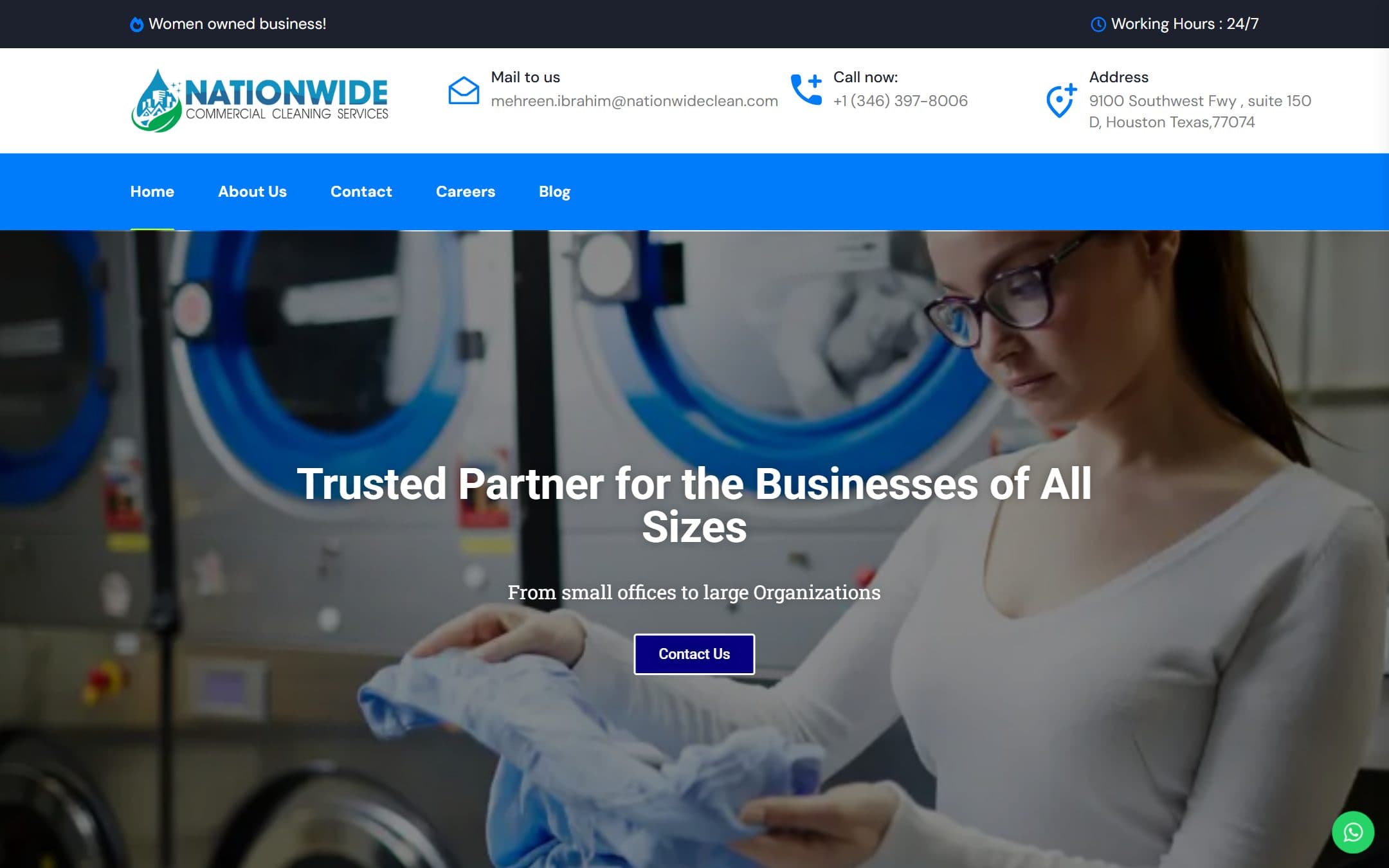 Nationwide Commercial Cleaning — Commercial Cleaning · Houston, TX website by BrandVexo