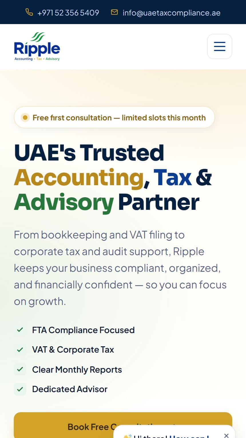 Ripple Accounting & Tax — mobile website