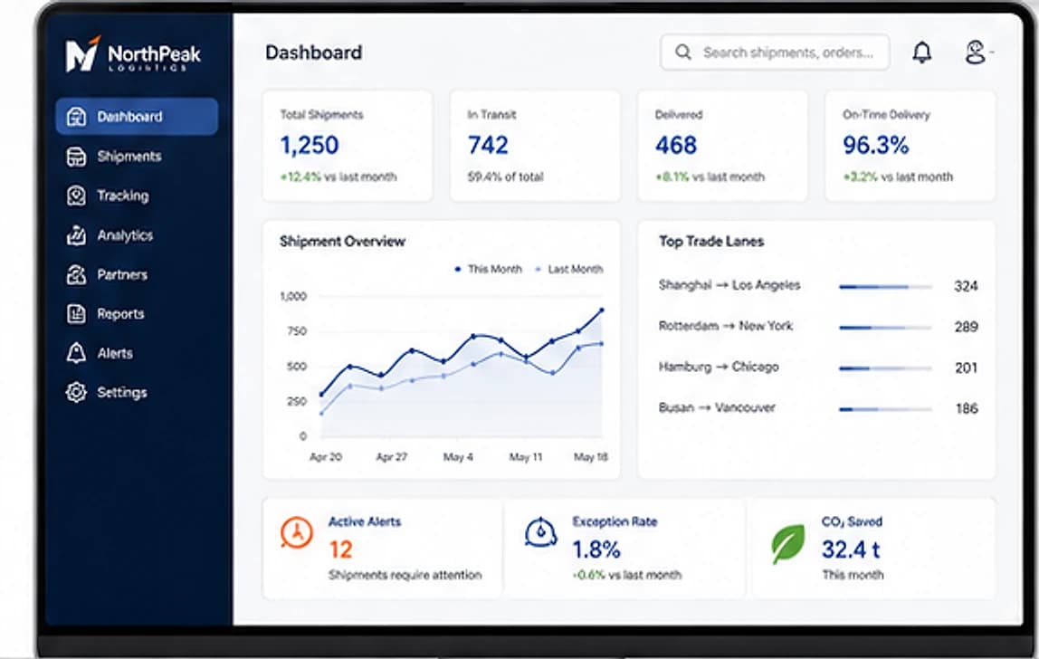 NorthPeak · Digital — brand application