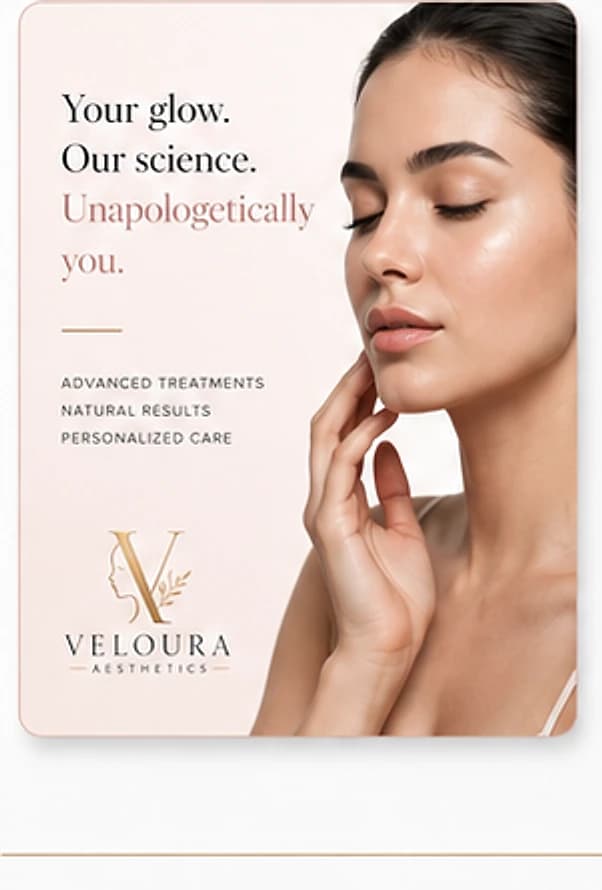 Veloura · Social — brand application