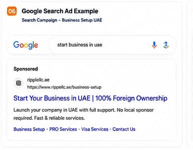 Google search ad example
